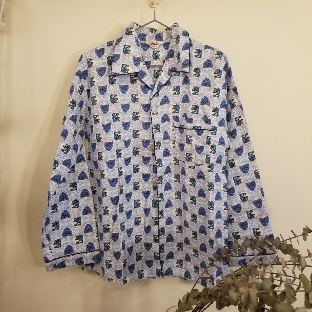 NWOT Teal and blue vintage pajama top